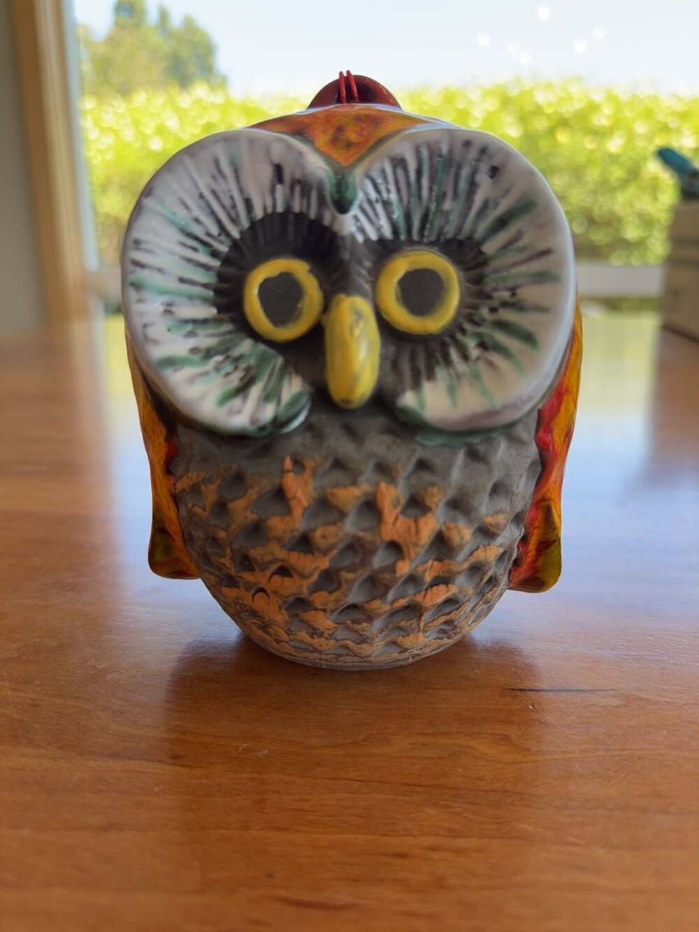 Vintage Goebel W. Germany Ceramic Owl Coin Bank with Original Key